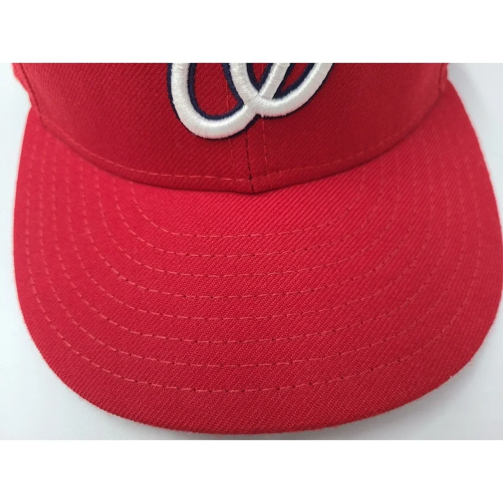 Vintage Washington Nationals‎ New Era 59Fifty Fitted 6 3/4 Hat Cap Wool MLB Red